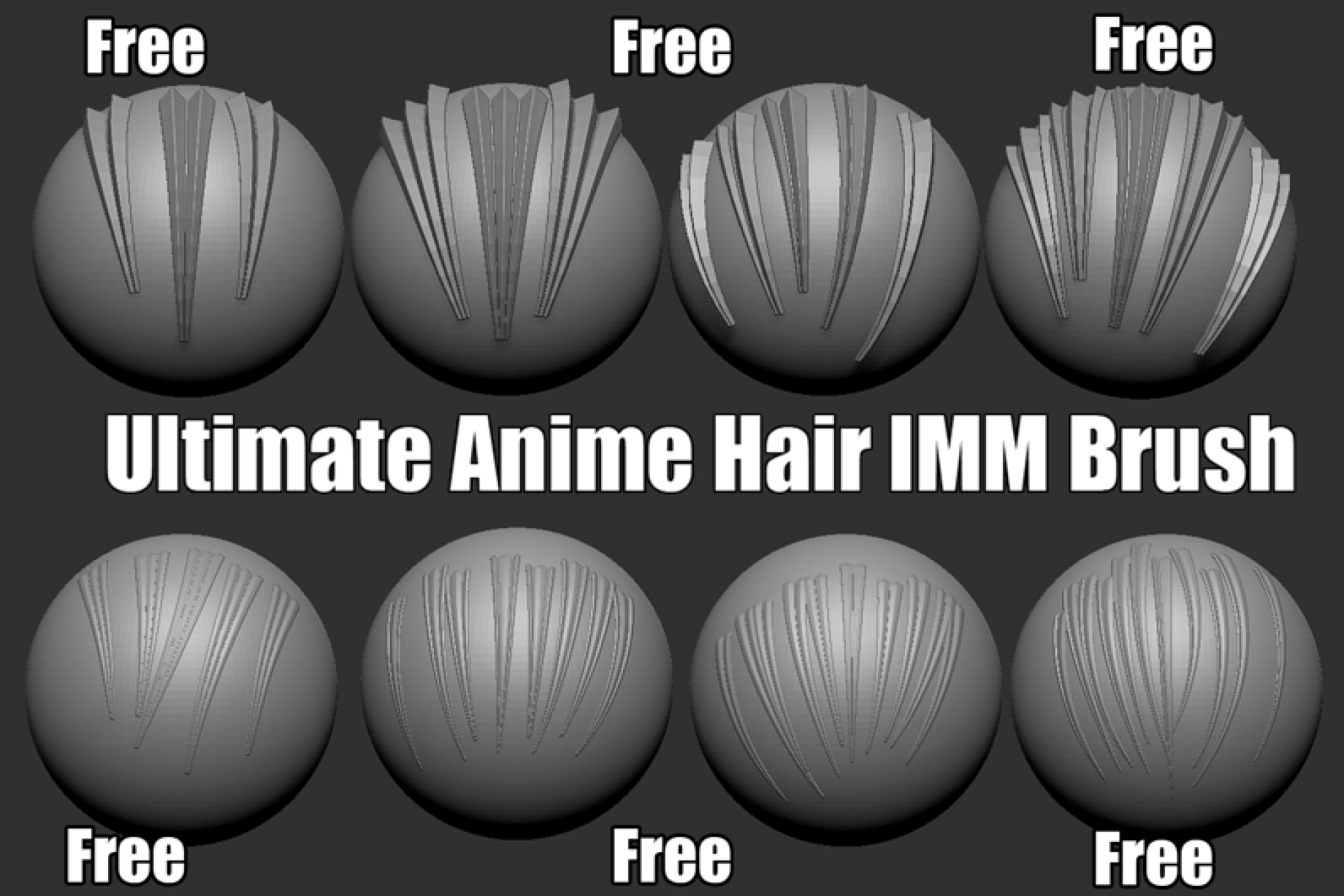 free hair zbrushes