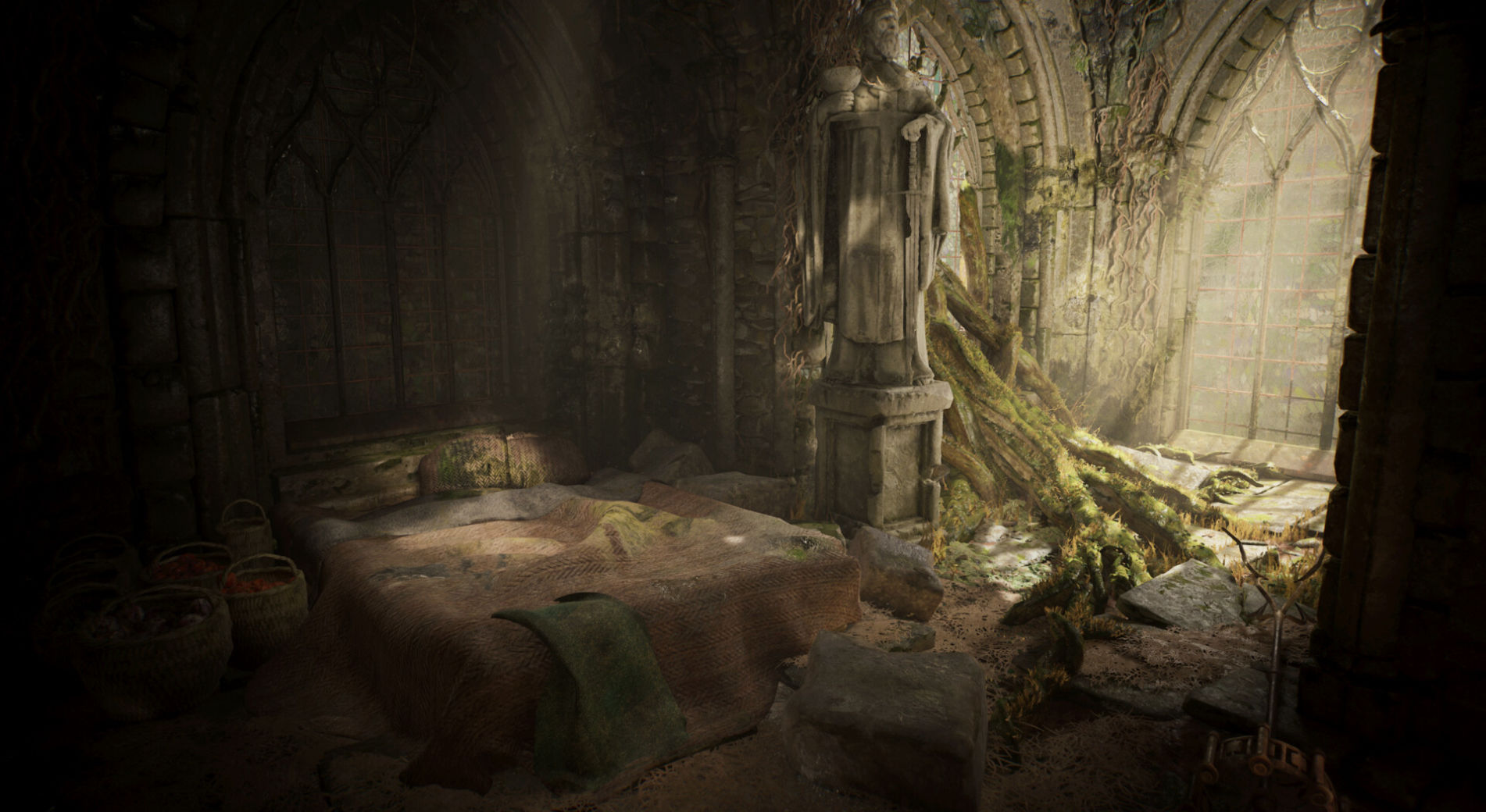 Medieval Interior in Ruins: Environment Design