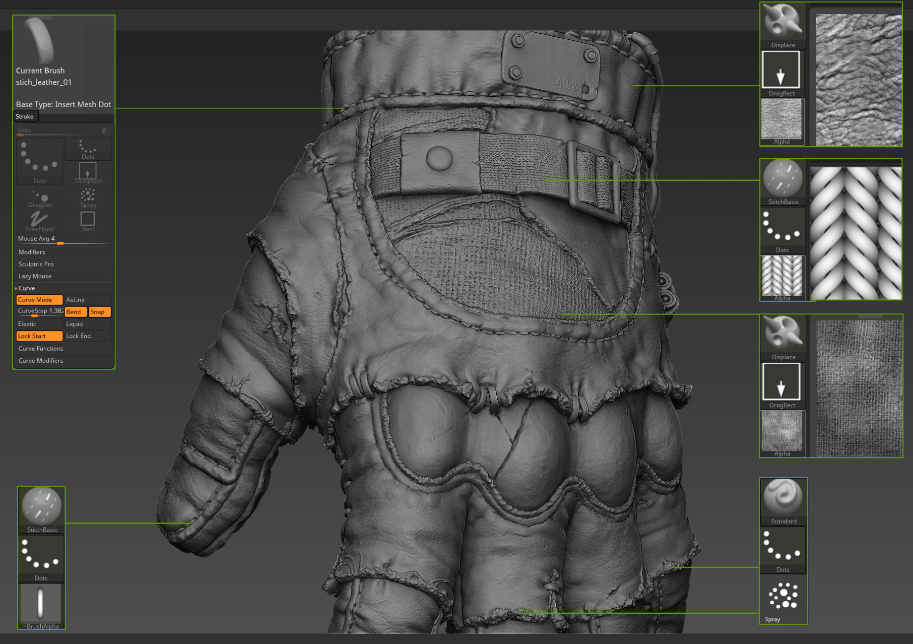 making game assets in zbrush core