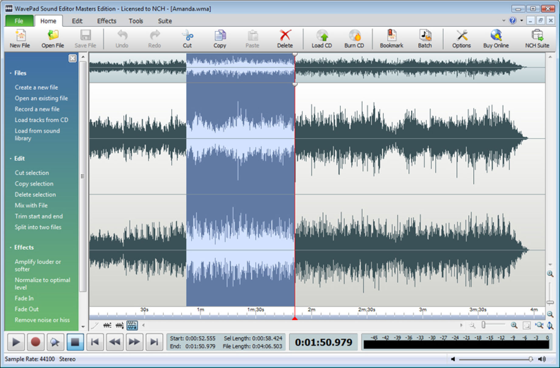 download the new for windows NCH WavePad Audio Editor 17.57