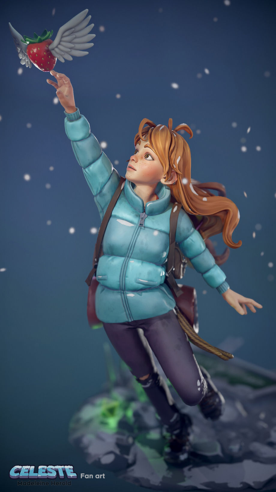 Celeste Fan Art: Highlighting Character with Texturing & Pose