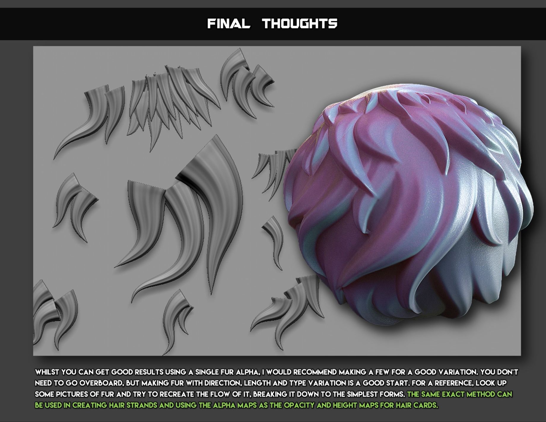 how to create stylized fur in zbrush