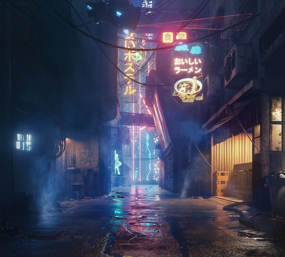 UE4灯光照明教程：夜间巷道