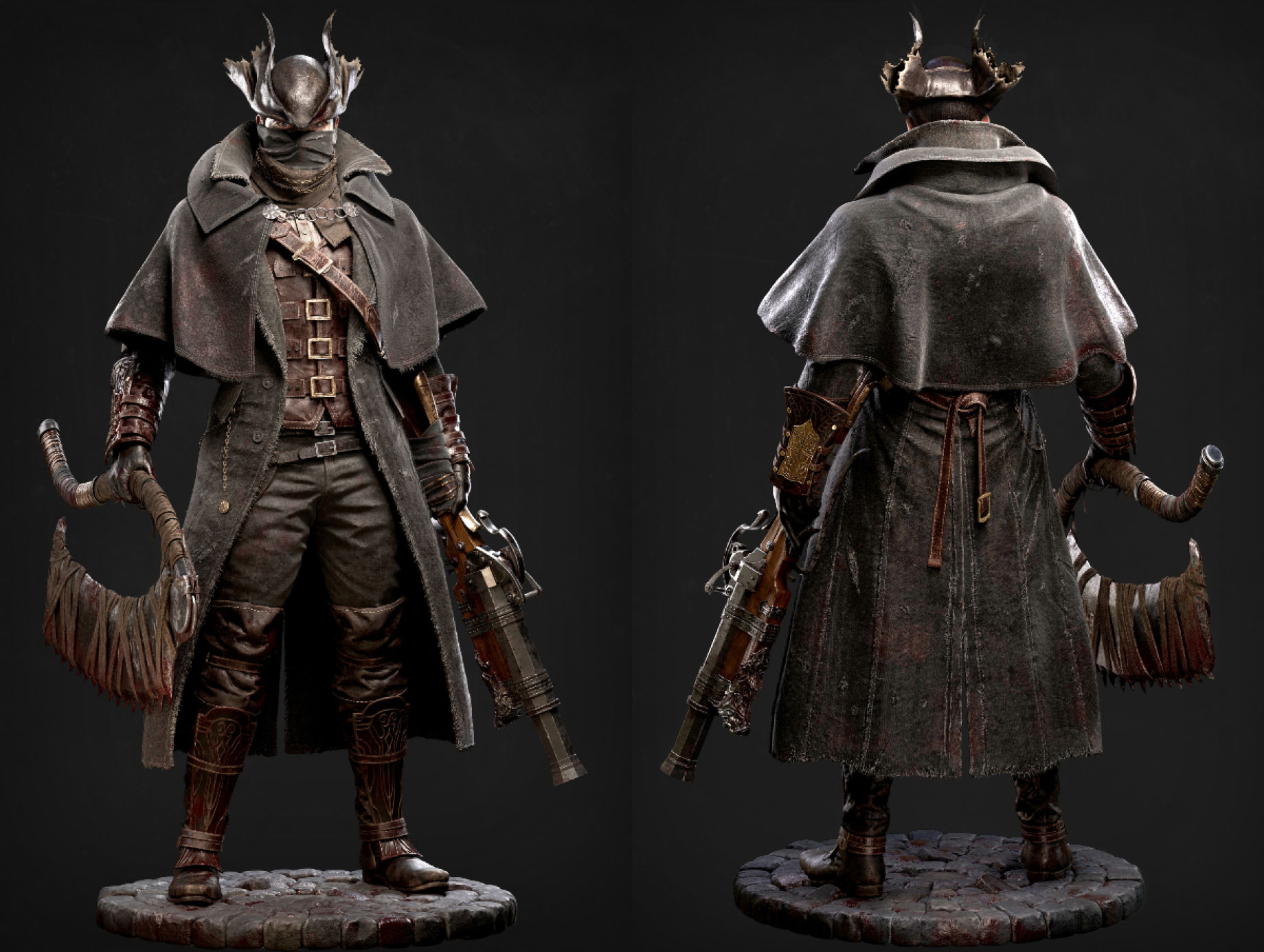 Bloodborne Hunter: Modeling, Materials, Clothes