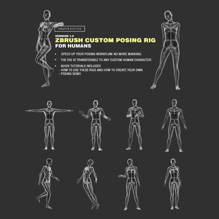 zbrush armature rigging for posing