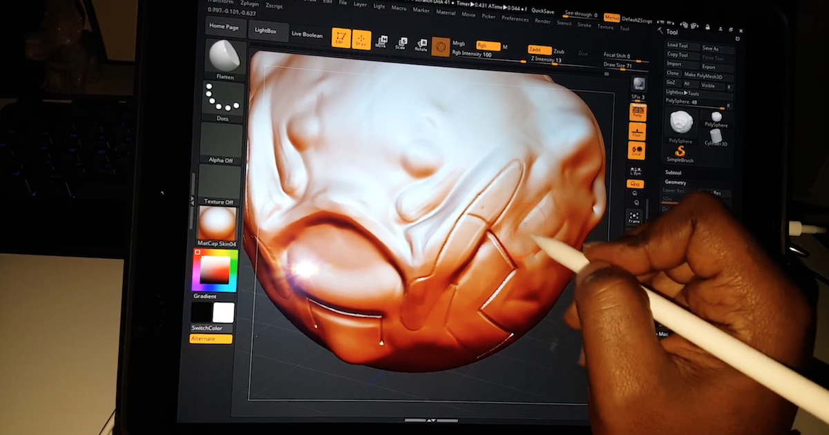 do you use a sketch pad with zbrush